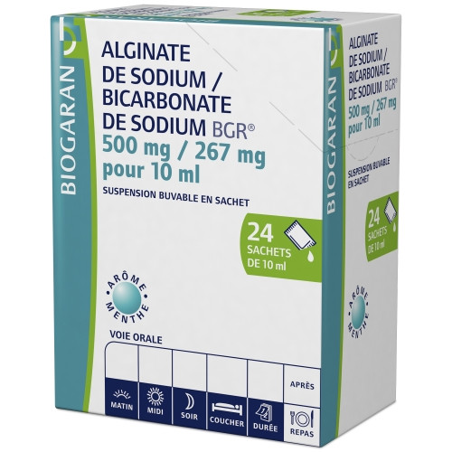 Alginate de sodium / Bicarbonate de sodium