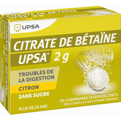 Citrate de Bétaine UPSA 2g 20 comprimés effervescents