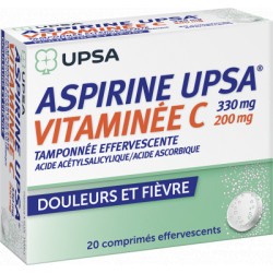 Aspirine vitaminée C UPSA 20 comprimés effervescents