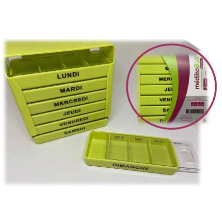 Pilulier Hebdomadaire 7 Jours X 4 Compartiments - Organiseur De Médicaments Relaxdays