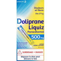Doliprane Liquiz 500 mg Sachets Suspension buvable