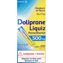 Doliprane Liquiz 500 mg Sachets Suspension buvable