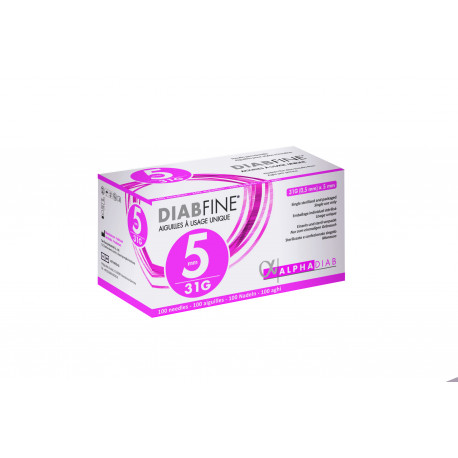 Diabfine 100 Aiguilles à stylos à insuline 5 mm