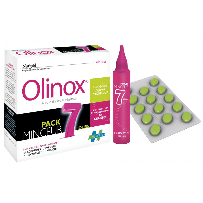 Olinox pack minceur 7 jours pack par 1 ou par 3 (Promo) Olinox pack minceur 7 jours pack par 1 ou par 3 (Promo)