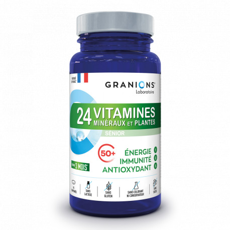 24 Vitamines minéraux et plantes Senior Granions