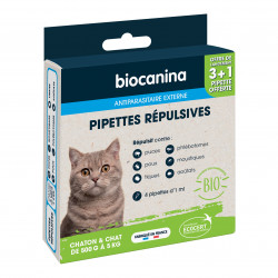 Pipettes répulsives Bio Chat et chaton Biocanina