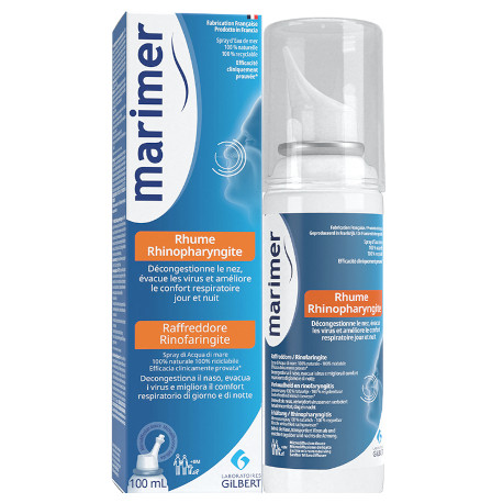 Marimer Eau de mer hypertonique Rhume rhinopharyngite Spray nasal 100 ml