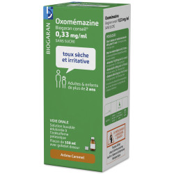 Oxomémazine Sirop Sans sucre 150 ml Biogaran Conseil