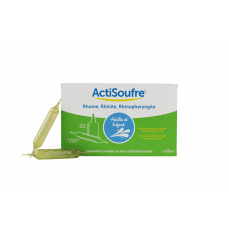 Actisoufre Ampoules pour suspension buvable ou instillation nasale