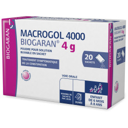 Macrogol 4000 Biogaran 4 g Poudre pour solution buvable en sachet