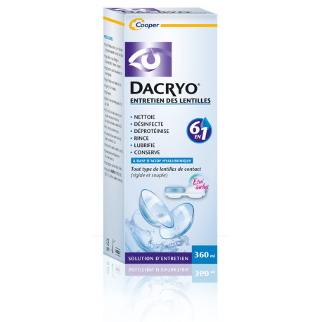 Dacryo entretien des lentilles 6 en 1 360 ml