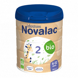 Novalac 2 BIO Lait infantile en poudre 6 à 12 mois 800g