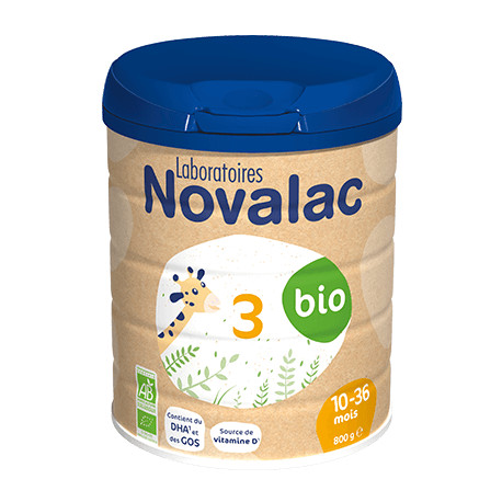 Novalac 3 BIO Lait de croissance 10 à 36 mois 800g