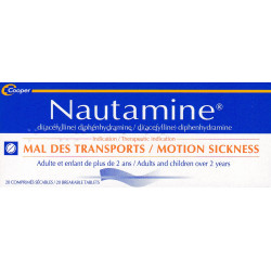 Nautamine Mal des transports 20 Comprimés sécables