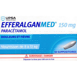 EfferalganMed 150 mg Suppositoire Nourrisson de 8 à 12 kg