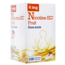 Nicotine EG 4 mg Fruit Sans sucre Gommes à mâcher