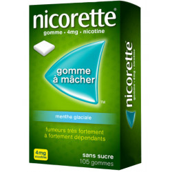 Nicorette 4 mg Menthe glaciale Sans sucre Gommes à mâcher