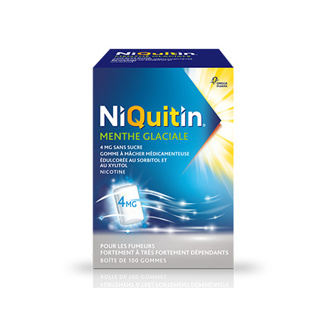 Niquitin 4 mg Menthe glaciale Sans sucre Gommes à mâcher