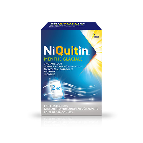 Niquitin 2 mg Menthe glaciale Sans sucre Gommes à mâcher