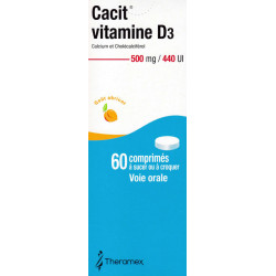 Cacit Vitamine D3 500 mg/440 UI Comprimés à croquer ou sucer