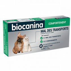 Mal des transports Vomissements Chien et chat Biocanina