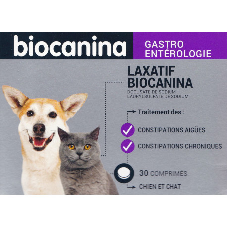 Laxatif Chien et chat Biocanina Constipations aigües et chroniques