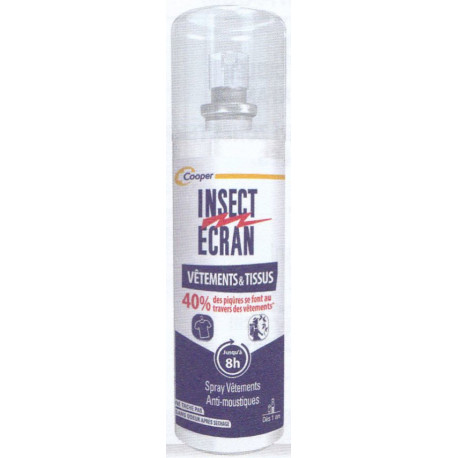 INSECT ECRAN Vêtements et Tissus Spray Cooper