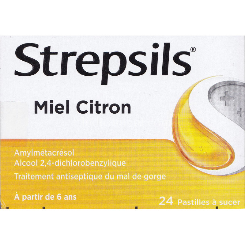 Strepsils Miel Citron 24 pastilles à sucer, maux de gorge
