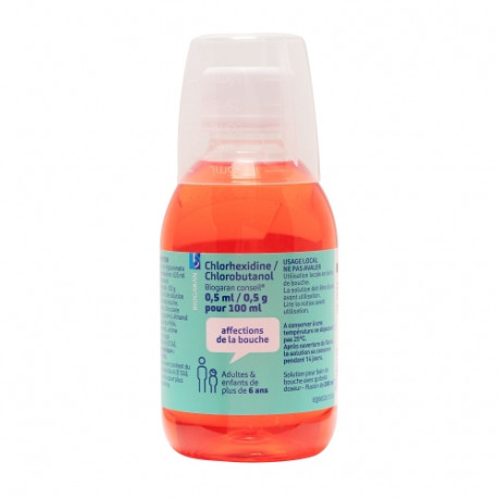 Chlorhexidine / Chlorobutanol Solution pour bain de bouche Biogaran Conseil flacon