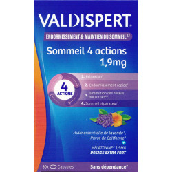 Valdispert Mélatonine 4 actions 1,9 mg capsules nouvelle présentation
