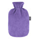 Bouillotte thermoplastique velours lilas