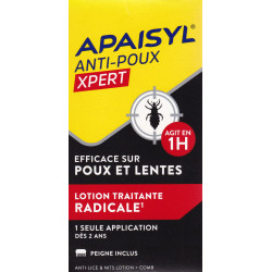 Lotion anti-poux et lentes Apaisyl Xpert 100ml