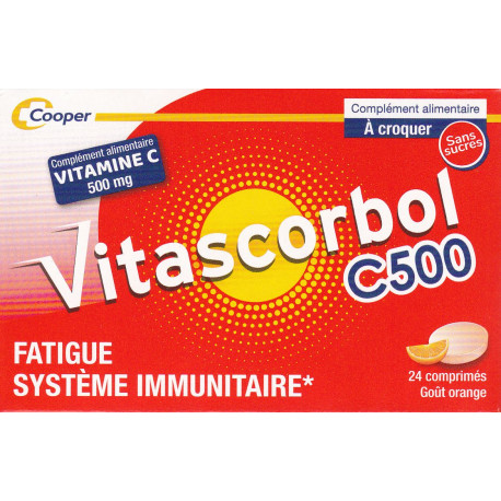 Vitascorbol 500mg Sans sucre Comprimés à croquer