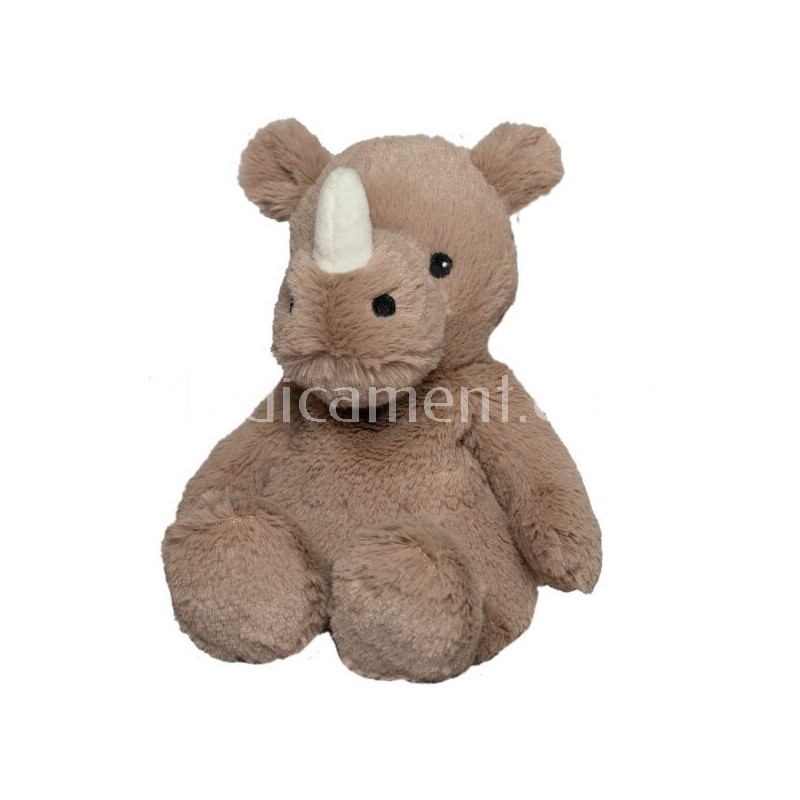 Warmies - Bouillotte chauffante micro-ondes à graines avec housse peluche - Hippo gris