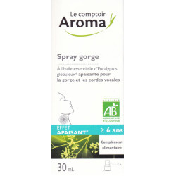 Spray gorge aux huiles essentielles Bio Comptoir Aroma