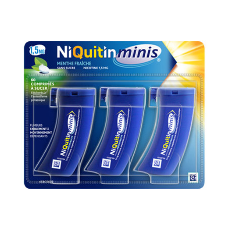 Niquitin Minis 1,5 mg Menthe Fraîche Sans sucre