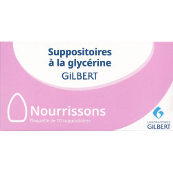 Suppositoires à la glycérine Nourrissons Gilbert