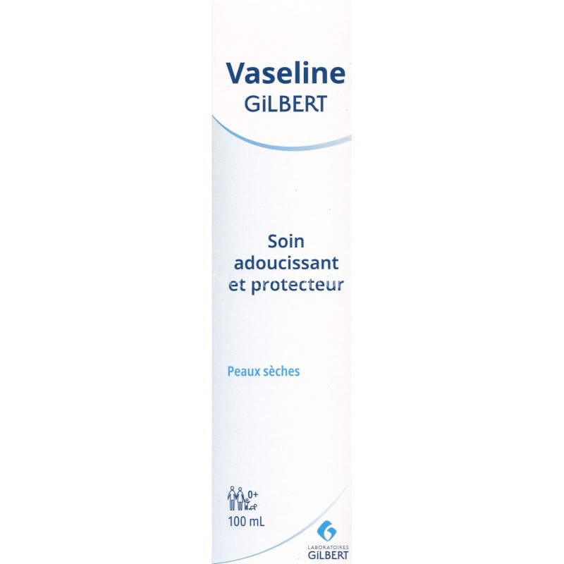 Vaseline pure à usage externe Gilbert 100g, régénére la peau