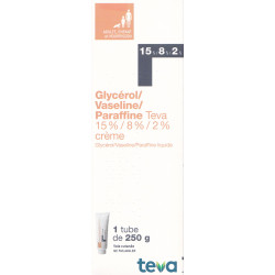 Glycérol / Vaseline / Paraffine Crème 250g Teva