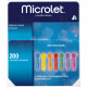 Microlet 200 Lancettes colorées siliconées