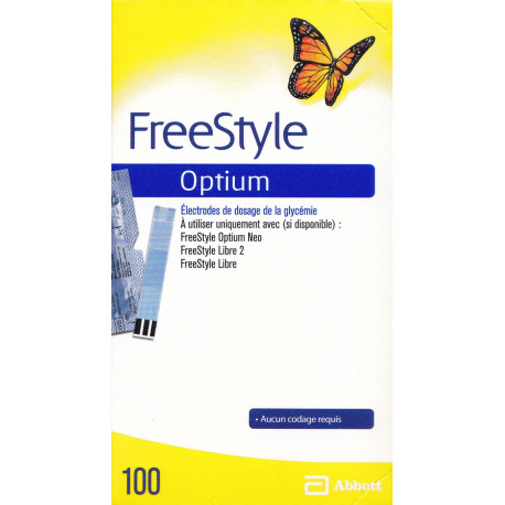 FreeStyle Optium 100 Bandelettes réactives