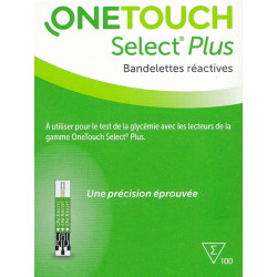 OneTouch Select Plus 100 Bandelettes réactives