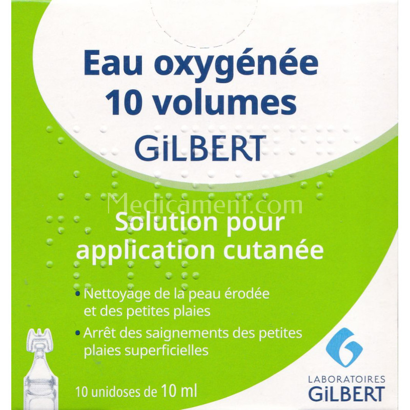 Eau oxygénée 10 volumes Unidoses Gilbert