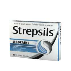 Strepsil Lidocaïne 24 Pastilles à sucer ancienne boite