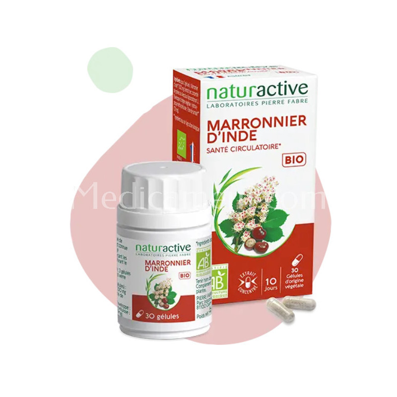 Marronnier d'inde 30 gélules Naturactive, insuffisance veineuse