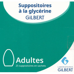 25 Suppositoires à la glycérine Adultes Gilbert