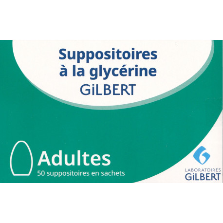 50 Suppositoires à la glycérine Adultes Gilbert