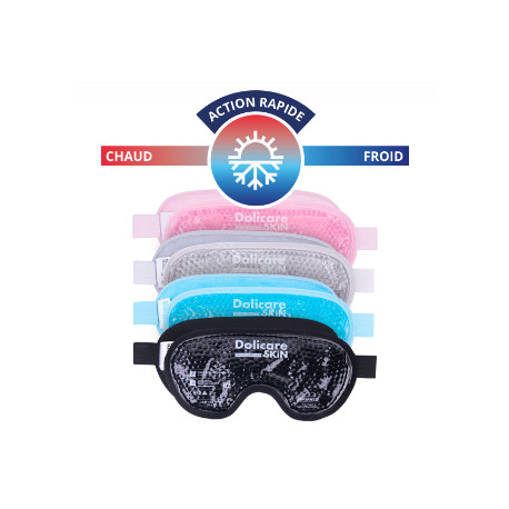 Masque oculaire microbilles Chaud et froid 10x20 cm DolicareSkin