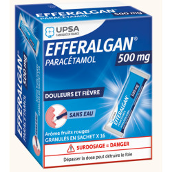 Efferalgan 500 mg Granulés 16 sachets Arôme Fruits rouges