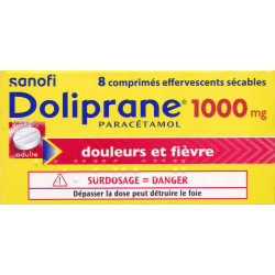 Doliprane 1000 mg 8 comprimes effervescents